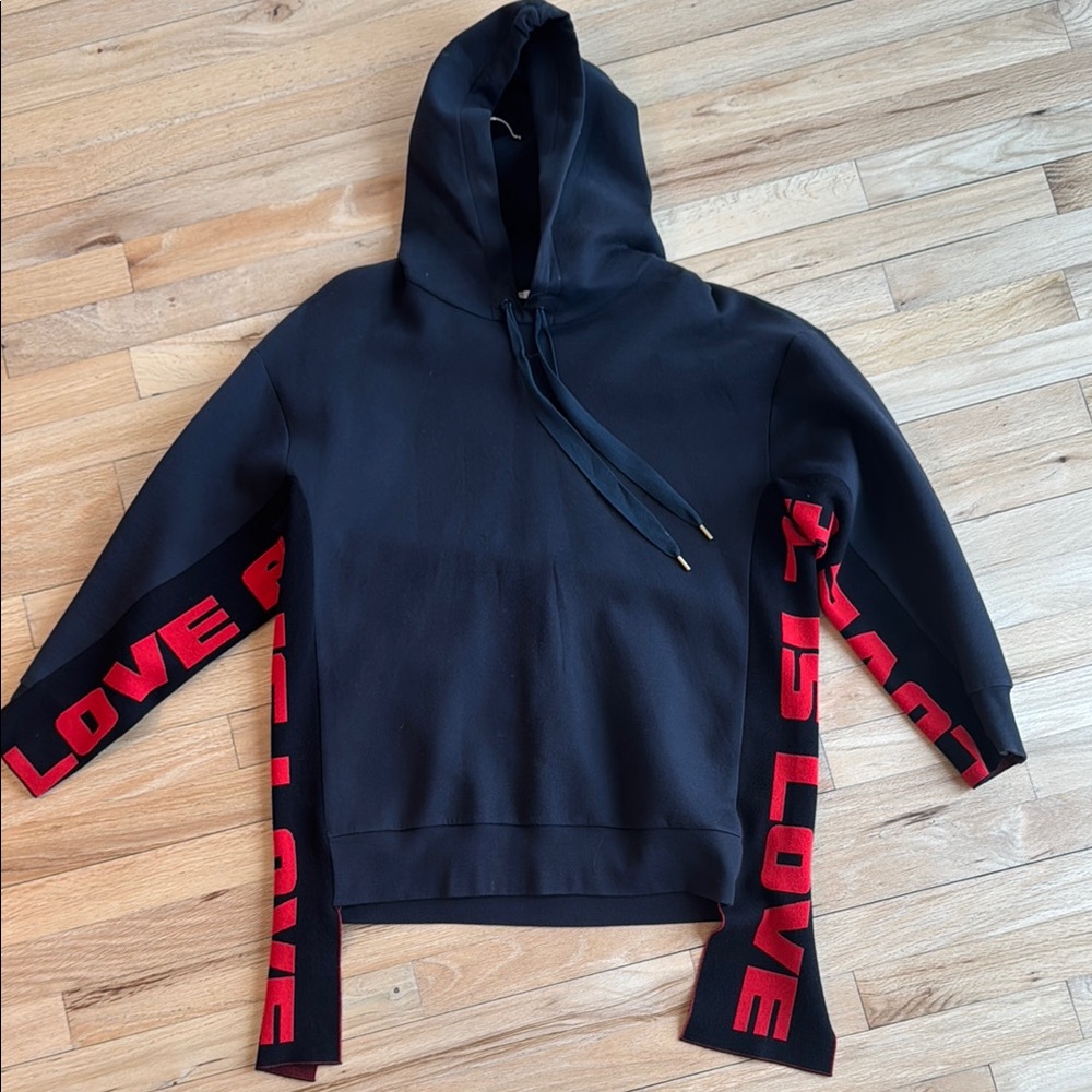 Stella McCartney Black Hoodie with Red Accents size 38